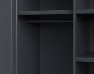 Rigging cabinet with hanger rods
