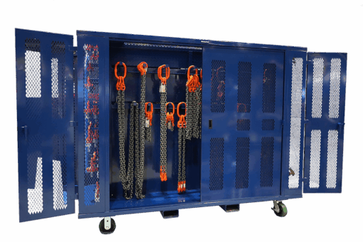 Strong Hold rigging cabinet with pewag equipment