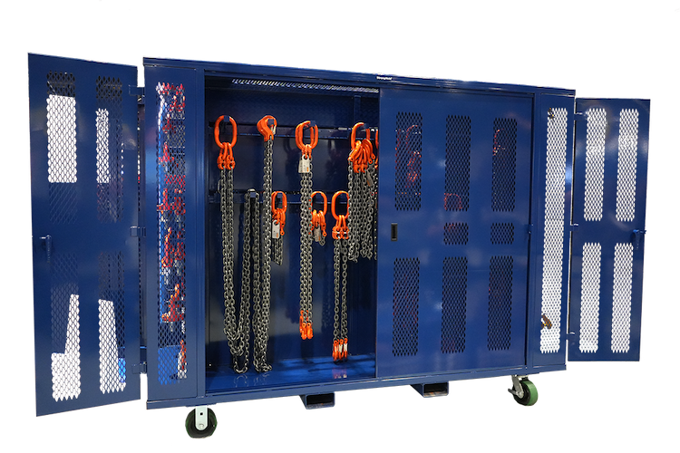 Strong Hold rigging cabinet with pewag equipment
