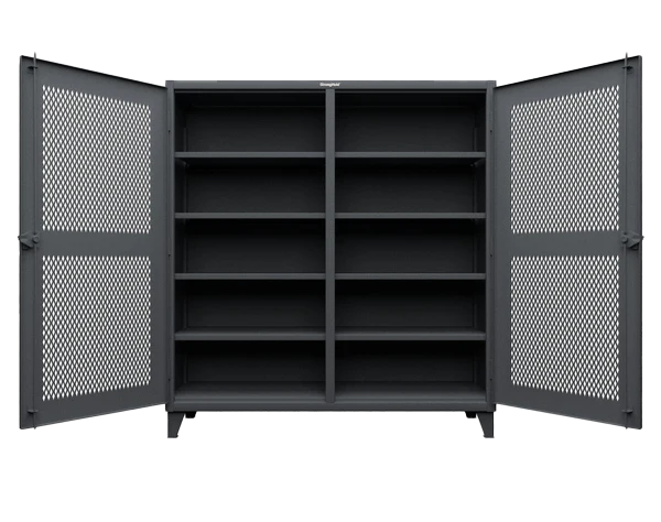 Strong Hold 66-DS-V-248-7024 double shift cabinet with ventilated doors