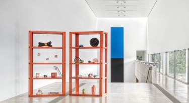 Strong Hold industrial shelving in a museum setting