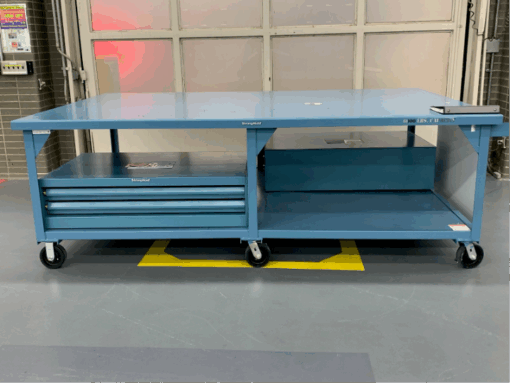 Strong Hold + Hubbard Supply custom industrial workbench