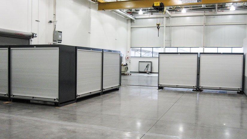 Strong Hold roll-up door cabinets at BMW facility