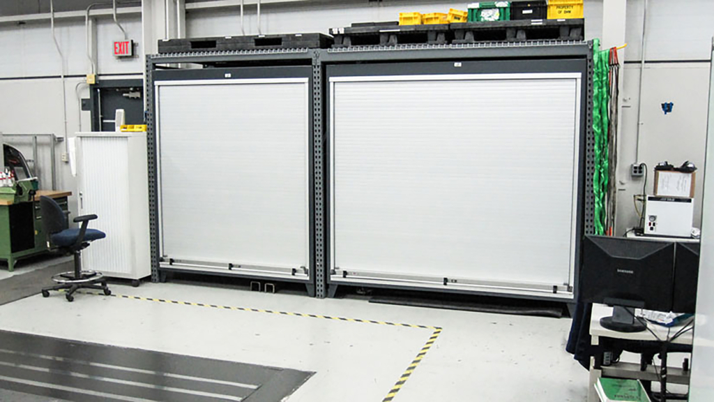 Strong Hold roll-up door cabinets at BMW facility