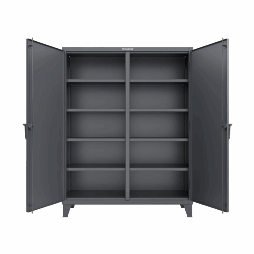 Strong Hold 56-DS-248-7024 double shift cabinet with open doors