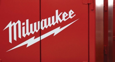 Strong Hold cabinet with Milwaukee custom logo branding