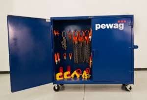 Strong Hold cabinet with Pewag custom logo branding