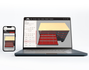 Strong Hold product configurator, displayed on a smartphone and laptop