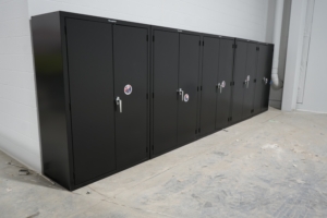 5 Strong Hold 18 gauge storage cabinets