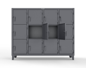 Strong Hold 75-18-3TMT Extreme Duty 12 GA Triple-Tier Locker with 12 Compartments,