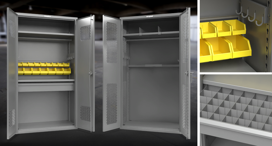 Strong Hold TA-50 lockers with storage features